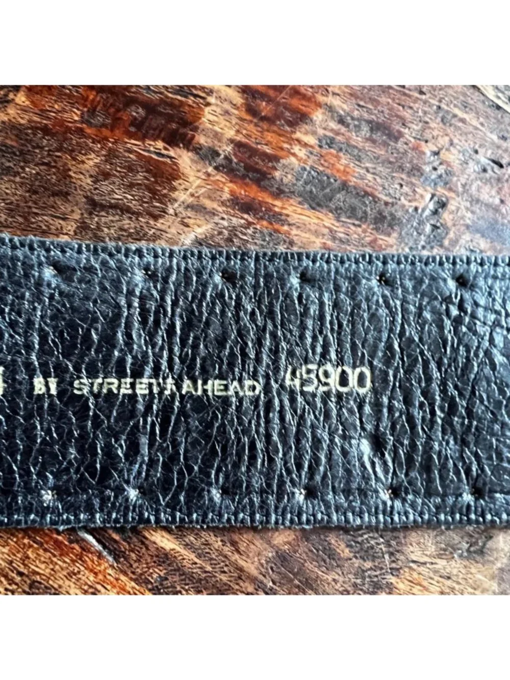 Vintage Neiman Marcus Streets Ahead M Black Leather And Solid Brass Bohemian Bel
